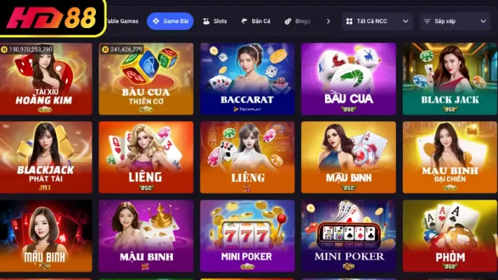 Kho game phong phú với tỷ lệ trả thưởng cạnh tranh